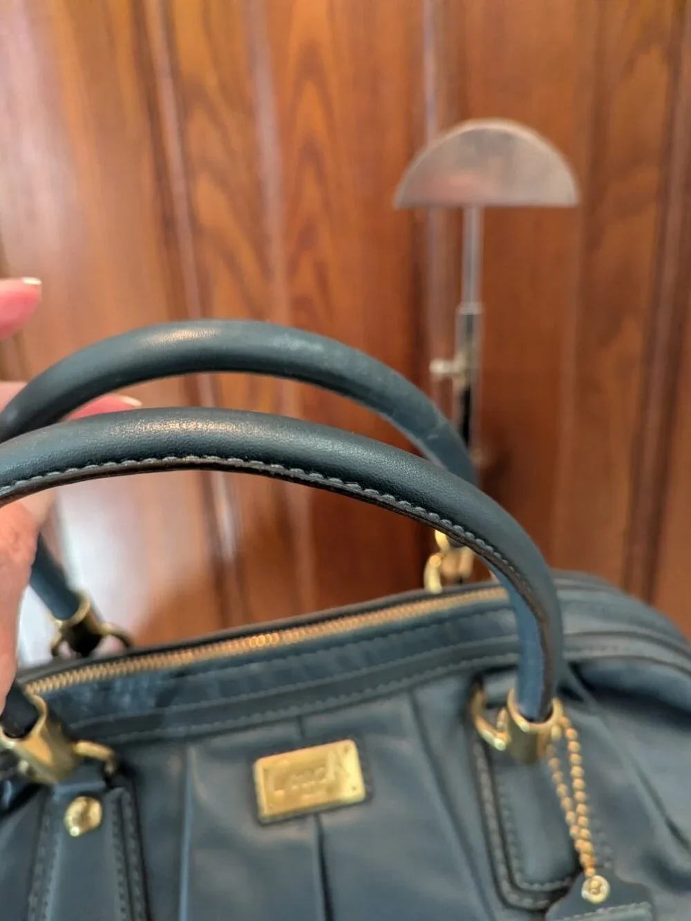Coach Kristin Teal Leather Satchel Handbag